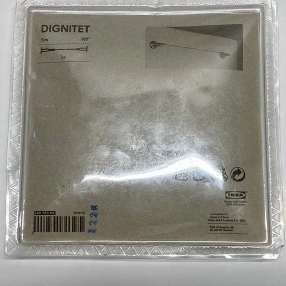 IKEA Dignitet Curtain Wire 600.752.95, Stainless Steel, 5m/197" Long New - Picture 8 of 9